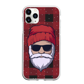 Чехол для iPhone 11 Pro Max матовый с принтом SANTA HIPSTER | САНТА ХИПСТЕР в Екатеринбурге, Силикон |  | Тематика изображения на принте: 2022 | bad | christmas | cold | dab | dub | hipster | klaus | merry | new | santa | snow | winter | year | год | даб | зима | клаус | мороз | новый | рождество | санта | снег | хипстер | холод