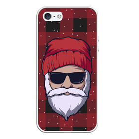 Чехол для iPhone 5/5S матовый с принтом SANTA HIPSTER | САНТА ХИПСТЕР в Екатеринбурге, Силикон | Область печати: задняя сторона чехла, без боковых панелей | Тематика изображения на принте: 2022 | bad | christmas | cold | dab | dub | hipster | klaus | merry | new | santa | snow | winter | year | год | даб | зима | клаус | мороз | новый | рождество | санта | снег | хипстер | холод