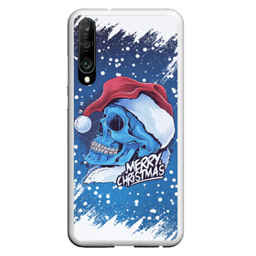 Чехол для Honor P30 с принтом Merry Christmas | Счастливого Рождества | Skull в Екатеринбурге, Силикон | Область печати: задняя сторона чехла, без боковых панелей | 2022 | christmas | cold | klaus | merry | new | santa | skull | snow | winter | year | год | дед | зима | клаус | мороз | новый | рождество | санта | скелет | снег | холод | череп