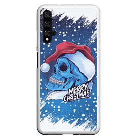 Чехол для Honor 20 с принтом Merry Christmas | Счастливого Рождества | Skull в Екатеринбурге, Силикон | Область печати: задняя сторона чехла, без боковых панелей | 2022 | christmas | cold | klaus | merry | new | santa | skull | snow | winter | year | год | дед | зима | клаус | мороз | новый | рождество | санта | скелет | снег | холод | череп