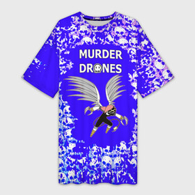 Платье-футболка 3D с принтом Murder Drones Дроны убийцы в Екатеринбурге,  |  | Тематика изображения на принте: murder drones | мультфильм | сериал
