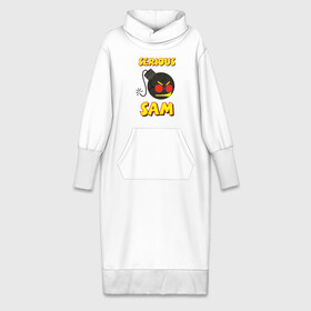 Платье удлиненное хлопок с принтом Serious Sam Bomb Logo в Екатеринбурге,  |  | bomb | serious sam | бомба | динамит | крутой сэм | сем | сериос сем | сериос сэм | сириус сэм | сэм