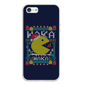 Чехол для iPhone 5/5S матовый с принтом WAKA WAKA NEW YEAR   НОВЫЙ ГОД ГЕЙМЕРАМ ВАКА ВАКА 2022 в Екатеринбурге, Силикон | Область печати: задняя сторона чехла, без боковых панелей | 2022 | beast | merry christmas | new year | red bow | santa hat | snow | tiger | winter | winter is coming | year of the tiger | год тигра | дед мороз | животные | звери | зверь | зима | зима 2022 | зима близко | новогодний свитер | новогодний у