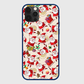 Чехол для iPhone 12 Pro Max с принтом Дед Мороз в Екатеринбурге, Силикон |  | merry christmas | presents | santa | веселого рождества | дед мороз | подарки | рождество | санта | санта клаус | снежинки