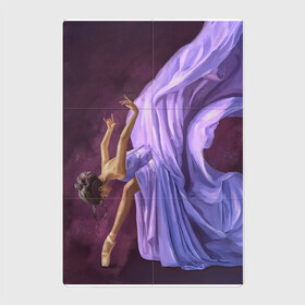Магнитный плакат 2Х3 с принтом Мысли о балете в Екатеринбурге, Полимерный материал с магнитным слоем | 6 деталей размером 9*9 см | Тематика изображения на принте: балет | девушка | женский | картина | лонгслив | пуанты | футболка