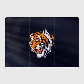 Магнитный плакат 3Х2 с принтом Саблезубый тигр (голова) в Екатеринбурге, Полимерный материал с магнитным слоем | 6 деталей размером 9*9 см | tiger | восточный тигр | год тигра | голова | кошка | саблезубый | тигр | тигренок | хищник