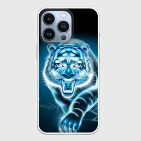 Чехол для iPhone 13 Pro с принтом НЕНОНОВЫЙ ТИГР 2022 | NEON TIGER NEW YEAR в Екатеринбурге,  |  | 2022 | beast | merry christmas | new year | red bow | santa hat | snow | tiger | winter | winter is coming | year of the tiger | год тигра | дед мороз | животные | звери | зверь | зима | зима 2022 | зима близко | новог | новогодни