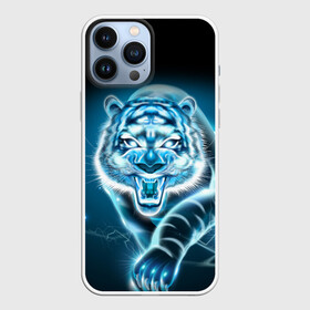 Чехол для iPhone 13 Pro Max с принтом НЕНОНОВЫЙ ТИГР 2022 | NEON TIGER NEW YEAR в Екатеринбурге,  |  | 2022 | beast | merry christmas | new year | red bow | santa hat | snow | tiger | winter | winter is coming | year of the tiger | год тигра | дед мороз | животные | звери | зверь | зима | зима 2022 | зима близко | новог | новогодни