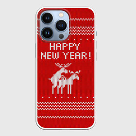 Чехол для iPhone 13 Pro с принтом Свитер   вязаные олени в Екатеринбурге,  |  | christmas | holiday | knitted deer | love | new year | ornament | pattern | red sweater | вязаные олени | красный свитер | любовь | новый год | орнамент | праздник | рождество | узор