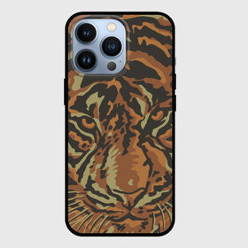 Чехол для iPhone 13 Pro с принтом Морда тигра на весь экран в Екатеринбурге,  |  | большая кошка | год тигра | животное | полосы | тигр | хищник