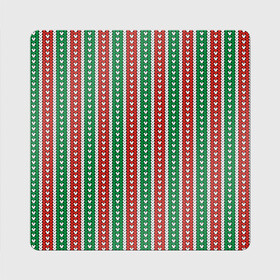 Магнит виниловый Квадрат с принтом Knitted Pattern в Екатеринбурге, полимерный материал с магнитным слоем | размер 9*9 см, закругленные углы | christmas | knitted pattern | new year | pattern | texture | вязаный узор | новый год | паттерн | рождество | текстура | узор