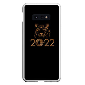 Чехол для Samsung S10E с принтом 2022 Tiger Bronze Theme в Екатеринбурге, Силикон | Область печати: задняя сторона чехла, без боковых панелей | 2022 | год тигра | нг | новый год | подарки на новый год | праздник | рождество | тигр