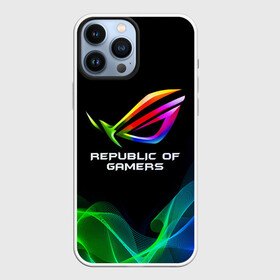 Чехол для iPhone 13 Pro Max с принтом REPUBLIC OF GAMERS   ASUS ROG   ЛИНИИ   LINES в Екатеринбурге,  |  | asus | game | gamer | gaming | lines | republic of gamers | rog | strix | zephyrus | асус | игры | линии | рог | стрикс