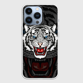 Чехол для iPhone 13 Pro с принтом ЧЁРНЫЙ ТИГР | BLACK TIGER УЗОР в Екатеринбурге,  |  | 2022 | beast | merry christmas | new year | red bow | santa hat | snow | tiger | winter | winter is coming | year of the tiger | год тигра | дед мороз | животные | звери | зверь | зима | зима 2022 | зима близко | новог | новогодни