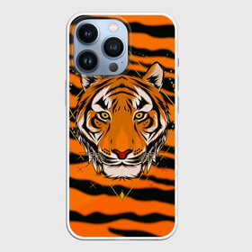 Чехол для iPhone 13 Pro с принтом Тигр настоящий хищник в Екатеринбурге,  |  | tiger | восточный тигр | год тигра | кошка | тигр | тигренок | хищник