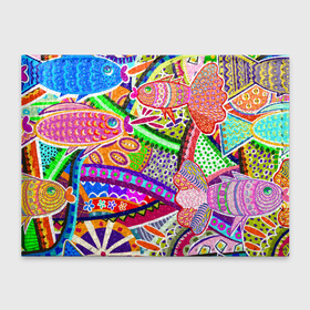 Обложка для студенческого билета с принтом Разноцветные яркие рыбки на абстрактном цветном фоне в Екатеринбурге, натуральная кожа | Размер: 11*8 см; Печать на всей внешней стороне | абстрактный паттерн | абстрактный фон | абстракция | аквариум | буйство красок в океане | египетские рыбки | знак зодиака рыбы | красное море | мировой океан | паттерн из рыб | разноцветные рыбы