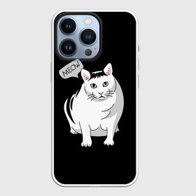 Чехол для iPhone 13 Pro с принтом КОТ БЕНДЕР (МЕМ) в Екатеринбурге,  |  | bender | cat | meme | memes | meow | бендер | кот | кошка | мем | мемы | мяй | толстый