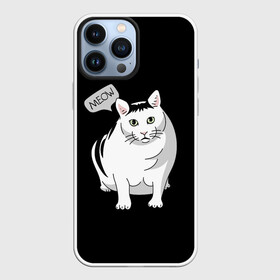 Чехол для iPhone 13 Pro Max с принтом КОТ БЕНДЕР (МЕМ) в Екатеринбурге,  |  | Тематика изображения на принте: bender | cat | meme | memes | meow | бендер | кот | кошка | мем | мемы | мяй | толстый
