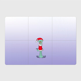 Магнитный плакат 3Х2 с принтом Дед Сквиди Санта мороз в Екатеринбурге, Полимерный материал с магнитным слоем | 6 деталей размером 9*9 см | дед мороз | микс образов | мультфильм | настроение | оссьминог | персонаж | праздник | санта клаус | сквидвард | старикашка | сухой старик | шапка санты