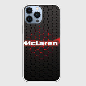 Чехол для iPhone 13 Pro Max с принтом McLaren carbon theme в Екатеринбурге,  |  | f1 | formula 1 | mclaren | авто | гонки | макларен | формула 1