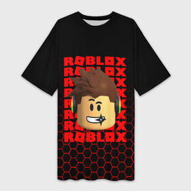 Платье-футболка 3D с принтом ROBLOX LEGO FACE  УЗОР СОТЫ в Екатеринбурге,  |  | game | gamer | logo | minecraft | oof | roblox | simulator | игра | конструктор | лого | майнкрафт | симулятор | строительство | фигура