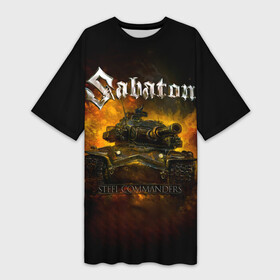 Платье-футболка 3D с принтом SABATON  Steel Commanders в Екатеринбурге,  |  | band | battles | bismar | joachim broden | knightly armor | latin boot | rock | sabaton | steel commanders | war | атака мертвецов | бисмарк | войны | йоаким броден | латный ботинок | метал | ночные ведьмы | пауэр | рок группа | рыцарские доспе