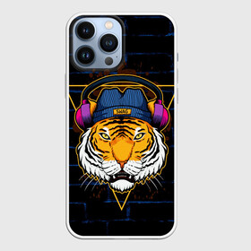 Чехол для iPhone 13 Pro Max с принтом Тигр в наушниках SWAG в Екатеринбурге,  |  | furry | swag | tiger | в наушниках | восточный тигр | год тигра | кошка | тигр | тигренок | хищник