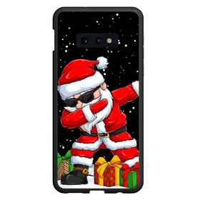 Чехол для Samsung S10E с принтом SANTA, DAB в Екатеринбурге, Силикон | Область печати: задняя сторона чехла, без боковых панелей | 2021 | 2022 | bad | christmas | dab | happy | merry | merry christmas | new year | santa | snow | sweater | ugly christmas | winter | деб | дэб | зима | новогодний | новогодняя | новый год | рождественский | рождественский свитер | рождеств