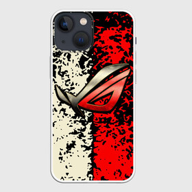 Чехол для iPhone 13 mini с принтом ROG Gaming Republic Of Gamers в Екатеринбурге,  |  | asus | cybersport | republic of gamers | rog | rog gaming | асус | киберспорт