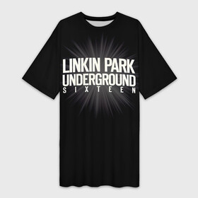 Платье-футболка 3D с принтом Underground Sixteen  Linkin Park в Екатеринбурге,  |  | Тематика изображения на принте: chester bennington | linkin park | linking | lp | rock | альтернативный | ленкин | линкин парк | линкинпарк | лп | майк | метал | музыкант | ню | нюметал | певец | рок группа | рэп | честер беннингтон | шинода | электроник