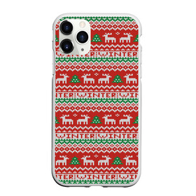 Чехол для iPhone 11 Pro матовый с принтом Deer Christmas Pattern в Екатеринбурге, Силикон |  | Тематика изображения на принте: background | christmas | christmas pattern | deer | herringbone | holiday | knitted pattern | new year | pattern | texture | tree | вязаный узор | елка | елочка | новогодний узор | новый год | олени | паттерн | праздник | рождество | текстура | узор | фон