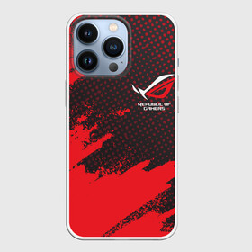 Чехол для iPhone 13 Pro с принтом ASUS ROG | REPUBLIC OF GAMERS в Екатеринбурге,  |  | asus | cyber | cybersport | game | gamers | gaming | of | republic | rog | sport | асус | игры | кибер | киберспорт | республика | спорт