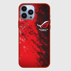 Чехол для iPhone 13 Pro Max с принтом ASUS REPUBLIC OF GAMERS | ROG в Екатеринбурге,  |  | asus | cyber | cybersport | game | gamers | gaming | of | republic | rog | sport | асус | игры | кибер | киберспорт | республика | спорт