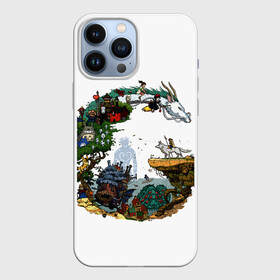 Чехол для iPhone 13 Pro Max с принтом Миры Хаяо Миядзаки унесенные призраками и другие в Екатеринбурге,  |  | Тематика изображения на принте: аниме | ветер крепчает | поньо | порко россо | призрак | тоторо | унесенные призраками | хаяо миядзаки | ходячий замок