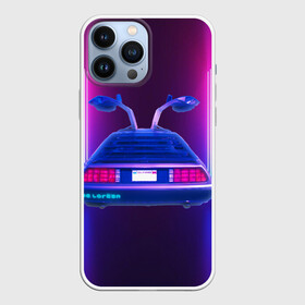 Чехол для iPhone 13 Pro Max с принтом DeLorean DMC 12 Назад в будущее Делориан ретрофутуризм neon в Екатеринбурге,  |  | neon art | retro futurism | неоновый арт | ретро | ретро футуризм | фантастика