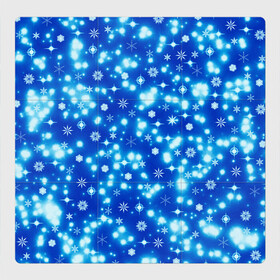 Магнитный плакат 3Х3 с принтом Сверкающие снежинки в Екатеринбурге, Полимерный материал с магнитным слоем | 9 деталей размером 9*9 см | Тематика изображения на принте: blue | christmas | cold | ice | new year | snow | snowflakes | stars | winter | блеск | звезды | зима | зимний орнамент | иней | космические снежинки | кристаллы | лед | мороз | новогодний узор | новый год | подарок | рождество