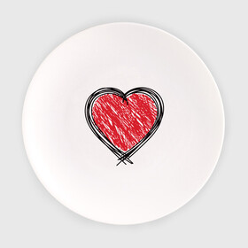Тарелка с принтом Doodle Heart в Екатеринбурге, фарфор | диаметр - 210 мм
диаметр для нанесения принта - 120 мм | граффити | карандаш | любовь | набросок | рисунок | сердце | эских
