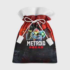 Подарочный 3D мешок с принтом Metroid Dread Самус Аран в Екатеринбурге, 100% полиэстер | Размер: 29*39 см | Тематика изображения на принте: aran | dread | mercurysteam | metroid | nintendo | samus | samus aran | самус аран
