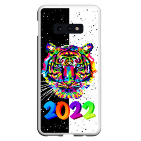 Чехол для Samsung S10E с принтом НОВЫЙ ГОД 2022   НОВОГОДНИЙ ТИГР   ПОП АРТ   POP ART в Екатеринбурге, Силикон | Область печати: задняя сторона чехла, без боковых панелей | 2021 | 2022 | happy new year | merry christmas | new year | snow | tiger | winter | year of the tiger | год тигра | зверь | зима | новогоднее настроение | новогодние праздники | новый год | рождество | символ года | синий тигр | снег | хищн