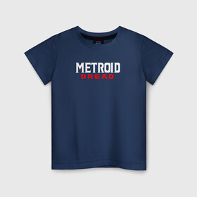 Детская футболка хлопок с принтом Metroid Dread Логотип в Екатеринбурге, 100% хлопок | круглый вырез горловины, полуприлегающий силуэт, длина до линии бедер | aran | dread | mercurysteam | metroid | nintendo | samus | samus aran | самус аран