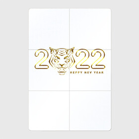 Магнитный плакат 2Х3 с принтом Символ года (тигркнок) 2022 в Екатеринбурге, Полимерный материал с магнитным слоем | 6 деталей размером 9*9 см | 2022 | зима | новый год | символ года | снег | тигр