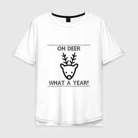 Мужская футболка хлопок Oversize с принтом NEW YEAR 2022 в Екатеринбурге, 100% хлопок | свободный крой, круглый ворот, “спинка” длиннее передней части | happy new year 2022 | new year 2022 | зимний праздник | новый год 2022