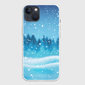 Чехол для iPhone 13 с принтом ЗИМНИЙ ЛЕС | WINTER FOREST в Екатеринбурге,  |  | 2022 | christmas | cold | merry | new | snow | winter | year | буря | год | елка | елки | ель | зима | лес | метель | мороз | новый | рождество | снег | снежинка | снежинки | холод