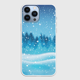 Чехол для iPhone 13 Pro Max с принтом ЗИМНИЙ ЛЕС | WINTER FOREST в Екатеринбурге,  |  | 2022 | christmas | cold | merry | new | snow | winter | year | буря | год | елка | елки | ель | зима | лес | метель | мороз | новый | рождество | снег | снежинка | снежинки | холод