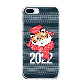 Чехол для iPhone 7Plus/8 Plus матовый с принтом 2022 символ года в Екатеринбурге, Силикон | Область печати: задняя сторона чехла, без боковых панелей | 2022 | год тигра | новый год | новый год 2022 | символ года | тигр | тигренок | тигрица | тигры