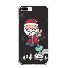 Чехол для iPhone 7Plus/8 Plus матовый с принтом Плохой Санта 2022 Bad Santa в Екатеринбурге, Силикон | Область печати: задняя сторона чехла, без боковых панелей | Тематика изображения на принте: 2022 | год тигра | новый год | новый год 2022 | символ года | тигр | тигренок | тигрица | тигры