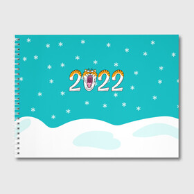 Альбом для рисования с принтом Надпись 2022 Новый год в Екатеринбурге, 100% бумага
 | матовая бумага, плотность 200 мг. | Тематика изображения на принте: 2022 | год тигра | новый год | новый год 2022 | символ года | тигр | тигренок | тигрица | тигры