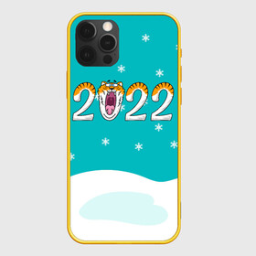 Чехол для iPhone 12 Pro с принтом Надпись 2022 Новый год в Екатеринбурге, силикон | область печати: задняя сторона чехла, без боковых панелей | Тематика изображения на принте: 2022 | год тигра | новый год | новый год 2022 | символ года | тигр | тигренок | тигрица | тигры