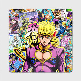 Магнит виниловый Квадрат с принтом JoJos Bizarre Adventure - Джорно Джованна в Екатеринбурге, полимерный материал с магнитным слоем | размер 9*9 см, закругленные углы | Тематика изображения на принте: giorno giovanna | gold experience | jojo | jojo bizarre adventure | jojos bizarre adventure | аниме | джоджо | джорно джованна | манга