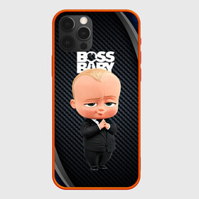 Чехол для iPhone 12 Pro с принтом BOSS black blue в Екатеринбурге, силикон | область печати: задняя сторона чехла, без боковых панелей | baby | boss | boss baby | босс | босс молокосос | маленький босс | малыш | мальчик | молокосос | ребенок